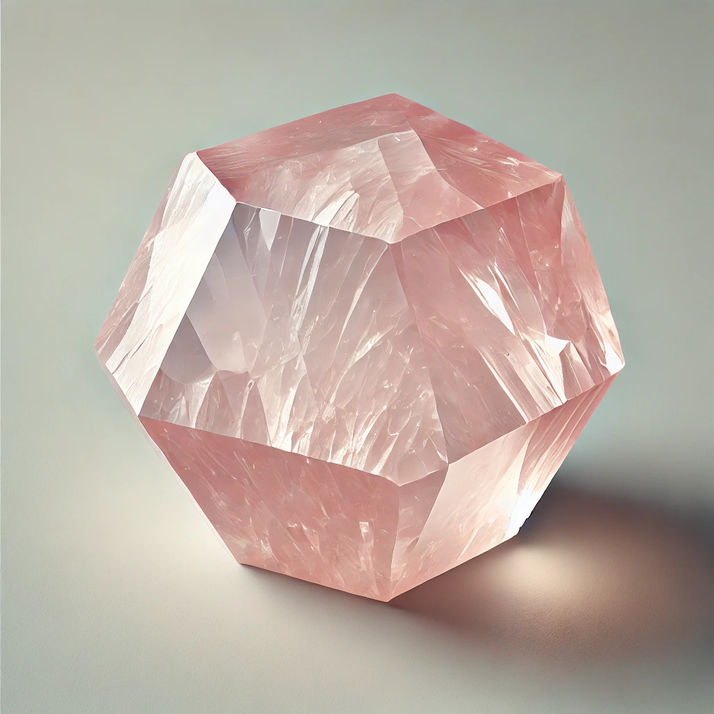 Un crystal de quartz rose pur
